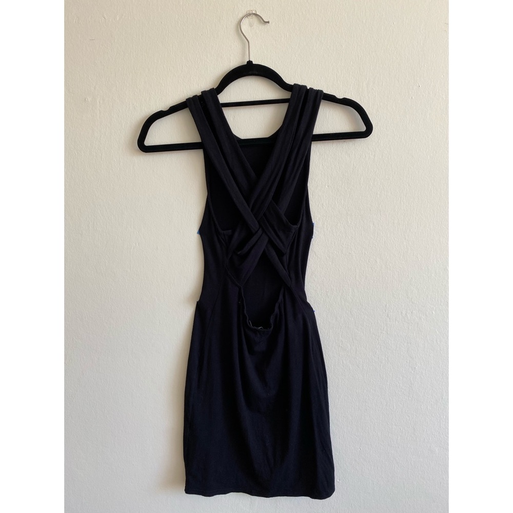 ASOS LBD Black cross back dress